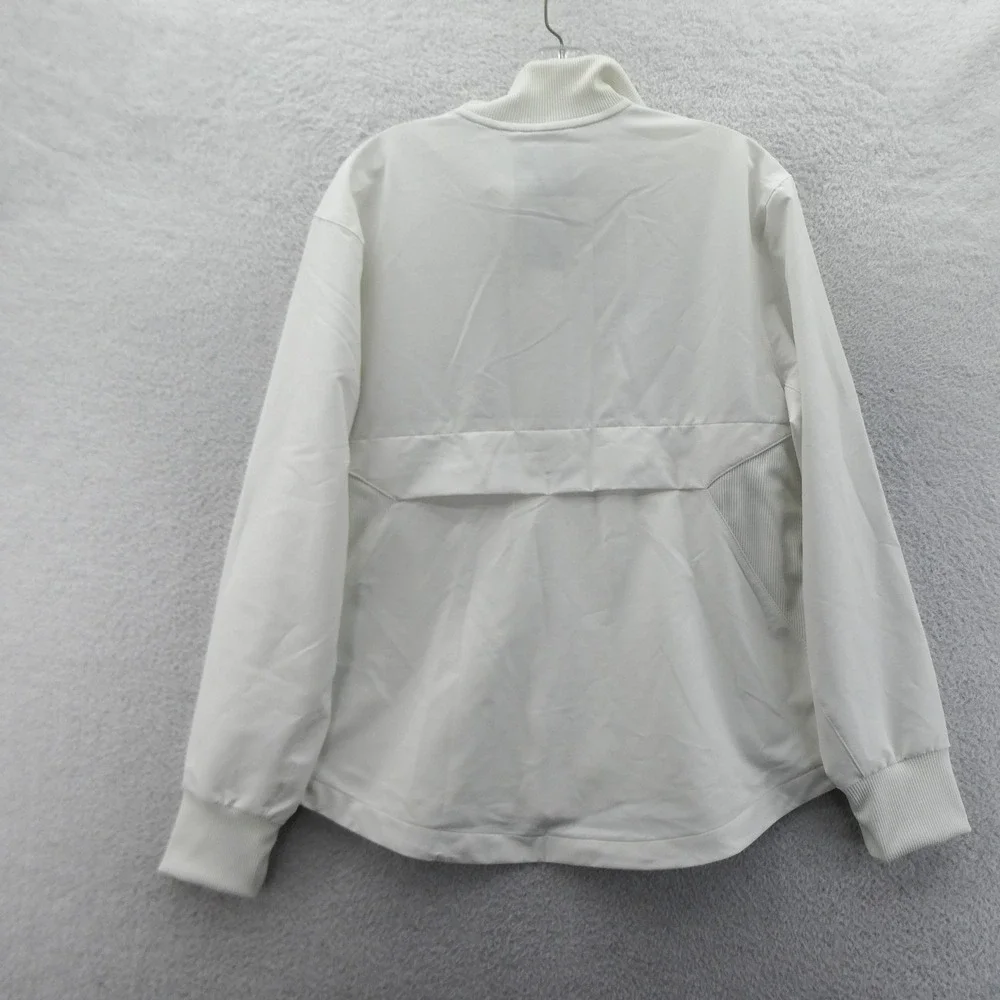 Adidas Jacket Women Medium Ohio Bobcats White Full Zip‎ Track Recycled Polyester